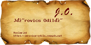Járovics Odiló névjegykártya